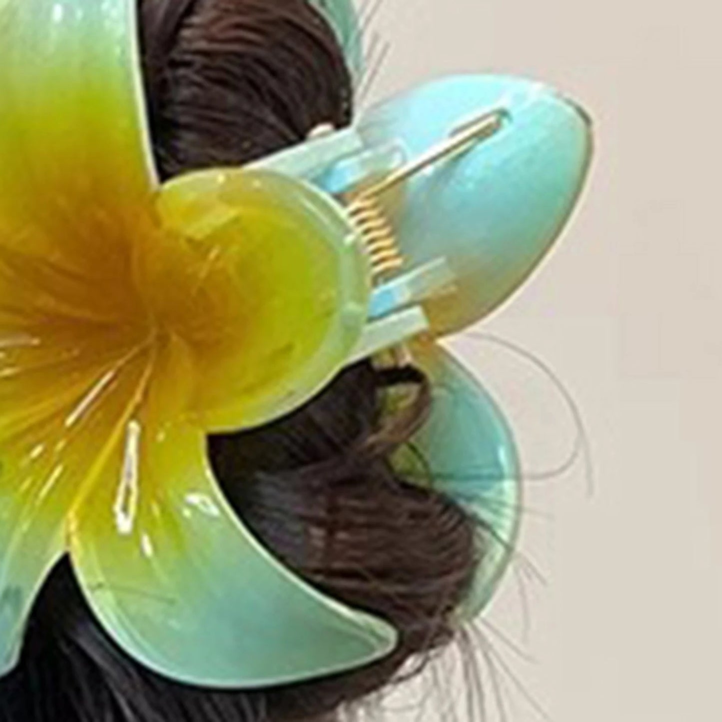 Luxury Gradient Flower Hair Claw – Delicate Resin Accessory for Women