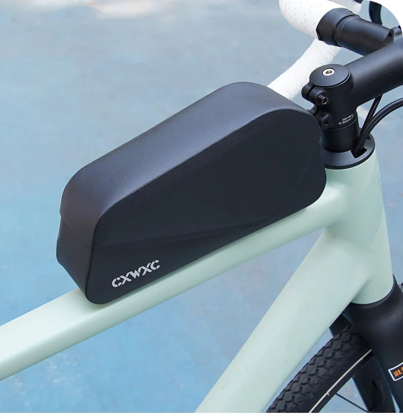 CXWXC Bicycle Magnetic Lid Top Tube Bag With Bolts Mounted & Straps Two Way Install MTB Road Bike Waterproof Front Frame Bag