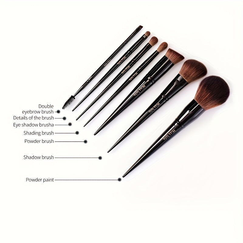 LuxeTouch 7-in-1 Makeup Brush Set