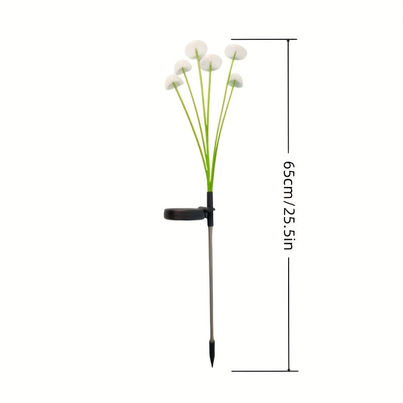 Solar 6/ 8/ 10 LED Jellyfish Mushroom Lights, Garden Landscape Lights, Outdoor Ground-plug Lawn Lights, Garden Decoration Lights, Doliday Garden Lights