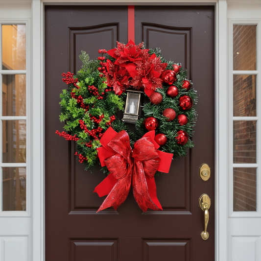 Christmas Wreath on Door