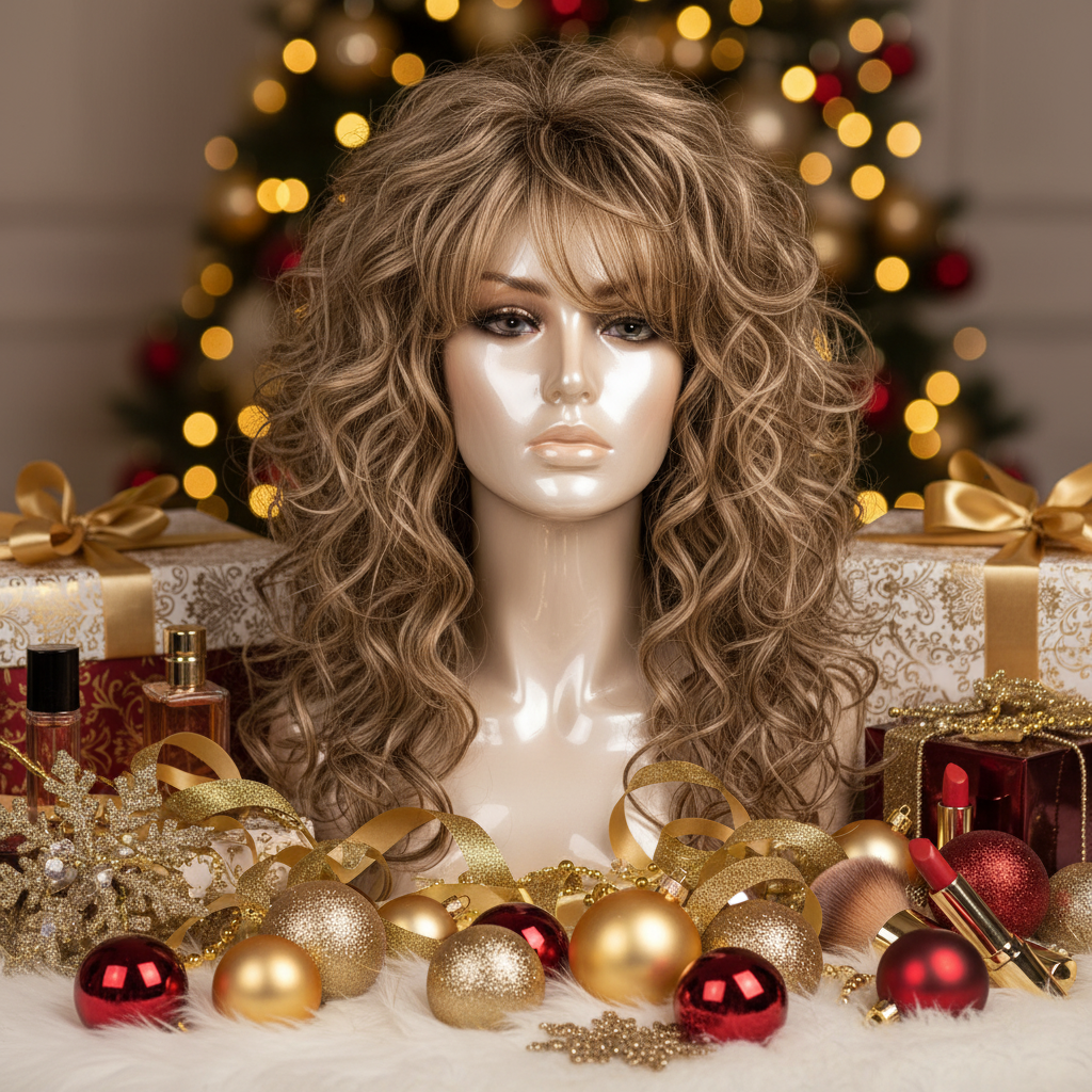 Women Long Curly Blond Wig